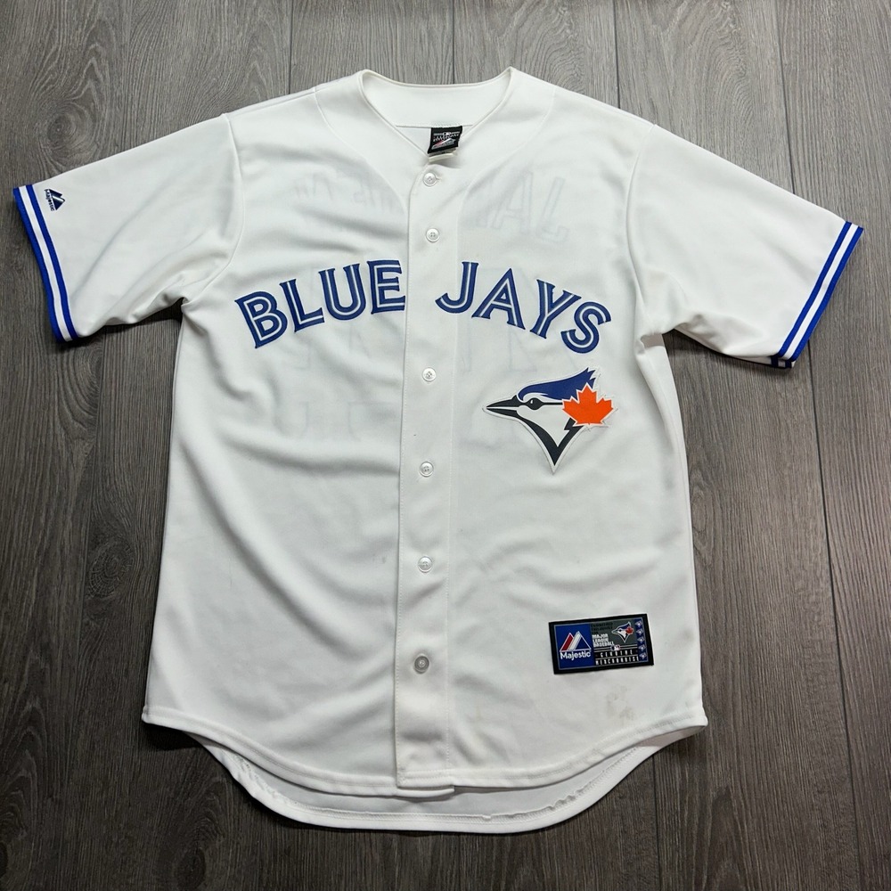 Majestic Toronto Blue Jays Casey Janssen 44 Baseball Jersey Mens Medium White